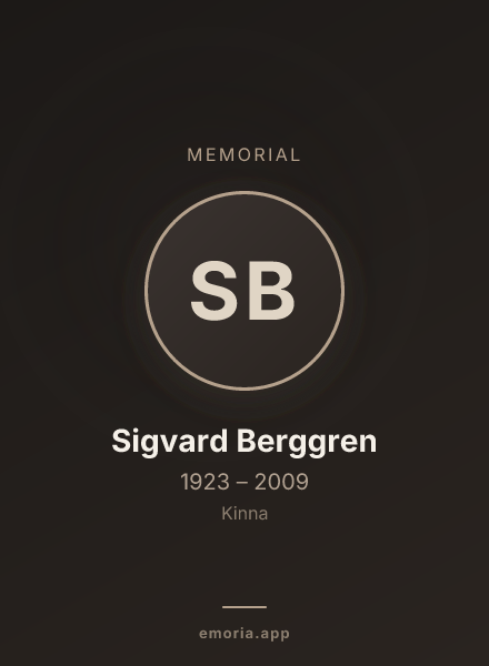 Memorial portrait of Sigvard Berggren