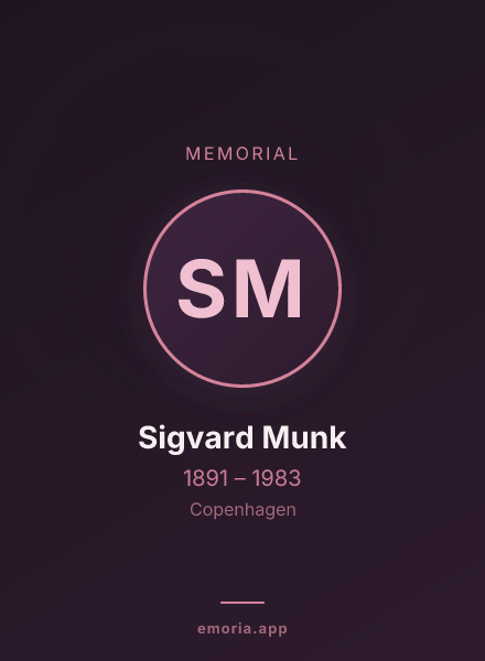 Memorial portrait of Sigvard Munk
