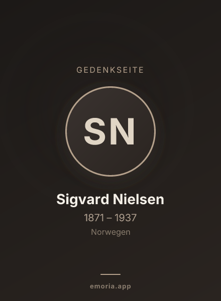 Gedenkportrait von Sigvard Nielsen
