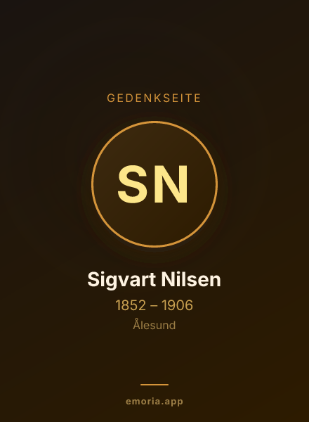 Gedenkportrait von Sigvart Nilsen