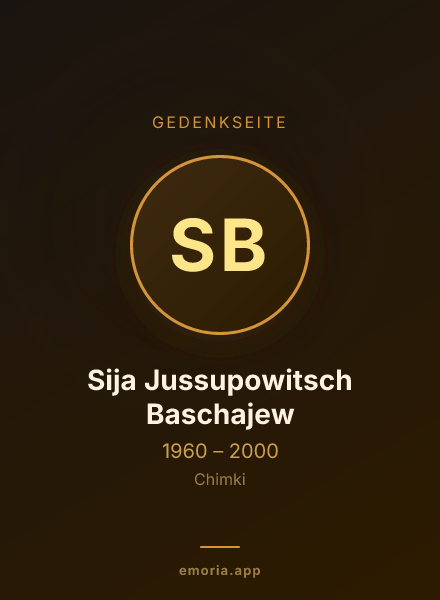 Gedenkportrait von Sija Jussupowitsch Baschajew