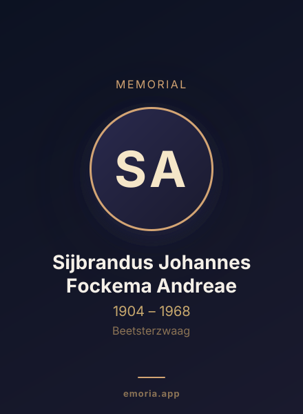 Memorial portrait of Sijbrandus Johannes Fockema Andreae