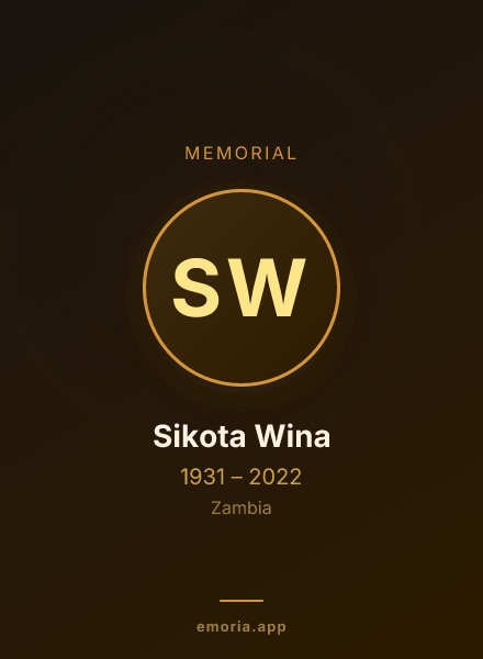 Memorial portrait of Sikota Wina