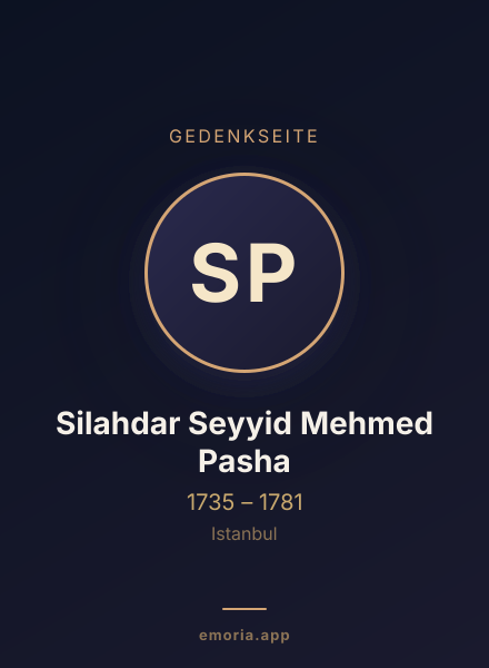 Gedenkportrait von Silahdar Seyyid Mehmed Pasha