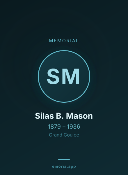 Memorial portrait of Silas B. Mason