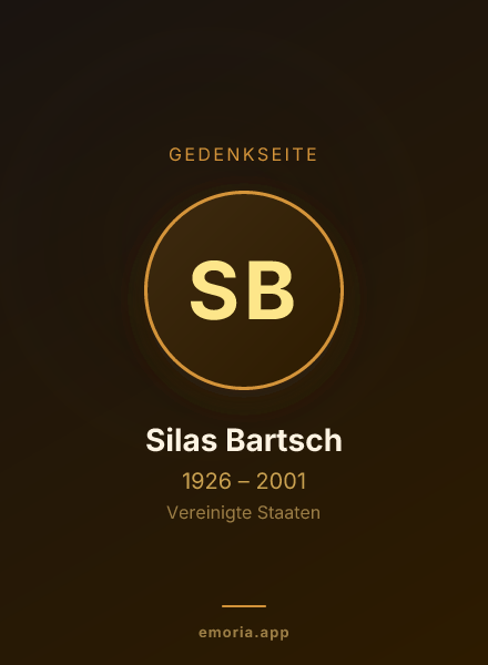 Gedenkportrait von Silas Bartsch