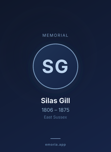 Memorial portrait of Silas Gill