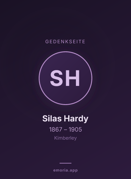 Gedenkportrait von Silas Hardy