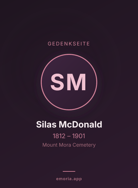 Gedenkportrait von Silas McDonald