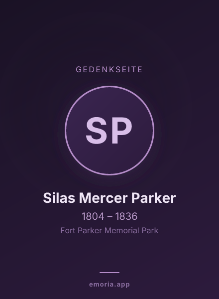 Gedenkportrait von Silas Mercer Parker