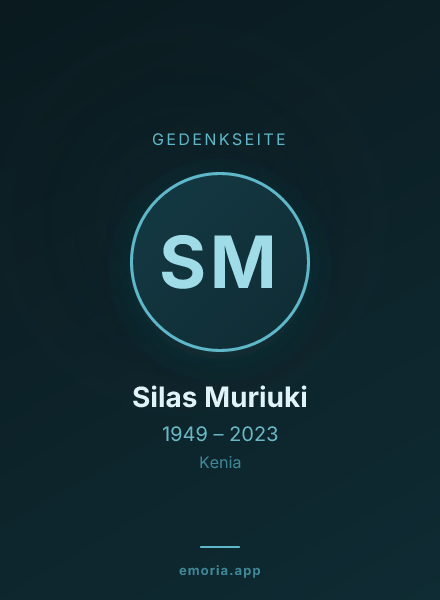 Gedenkportrait von Silas Muriuki
