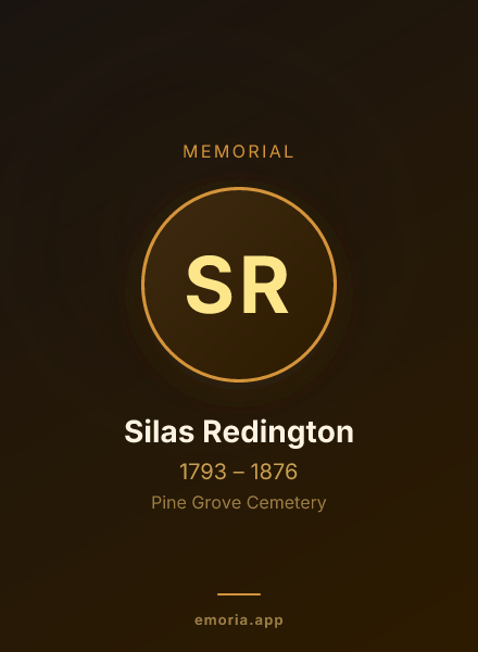 Memorial portrait of Silas Redington