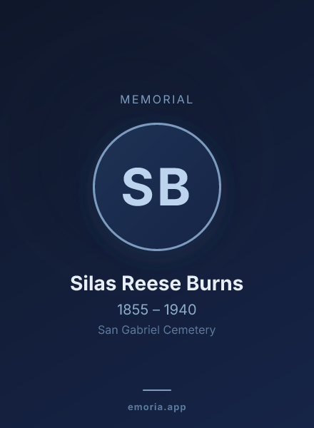Memorial portrait of Silas Reese Burns