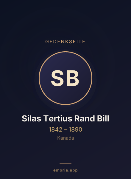 Gedenkportrait von Silas Tertius Rand Bill