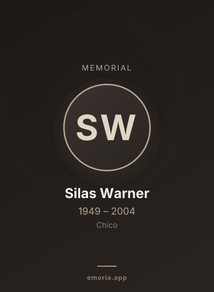 Memorial portrait of Silas Warner