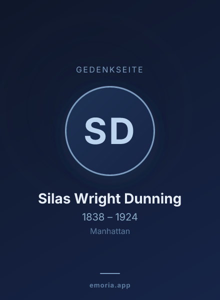 Gedenkportrait von Silas Wright Dunning