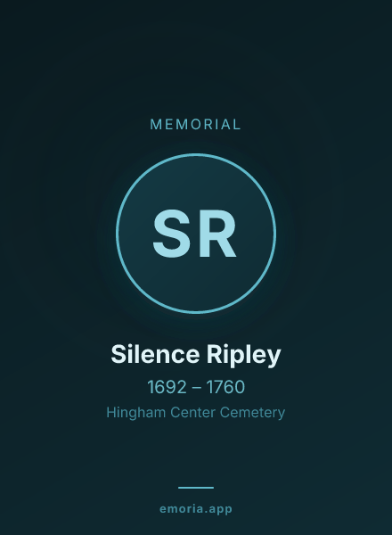 Memorial portrait of Silence Ripley