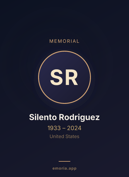 Memorial portrait of Silento Rodriguez