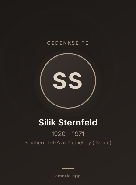 Gedenkportrait von Silik Sternfeld