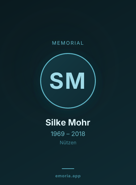 Memorial portrait of Silke Mohr