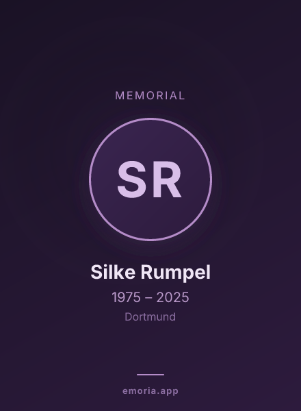 Memorial portrait of Silke Rumpel