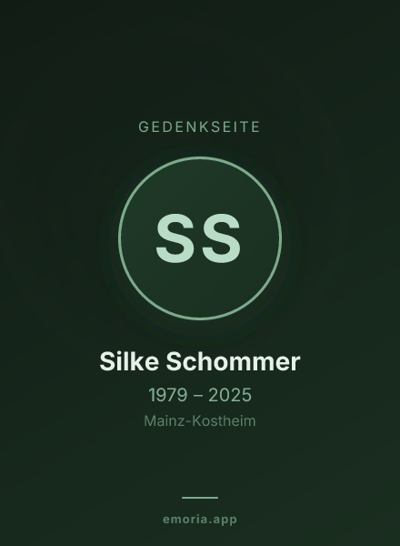 Gedenkportrait von Silke Schommer