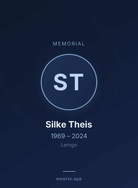 Memorial portrait of Silke Theis