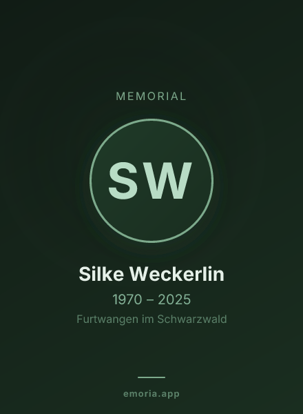 Memorial portrait of Silke Weckerlin