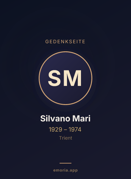 Gedenkportrait von Silvano Mari