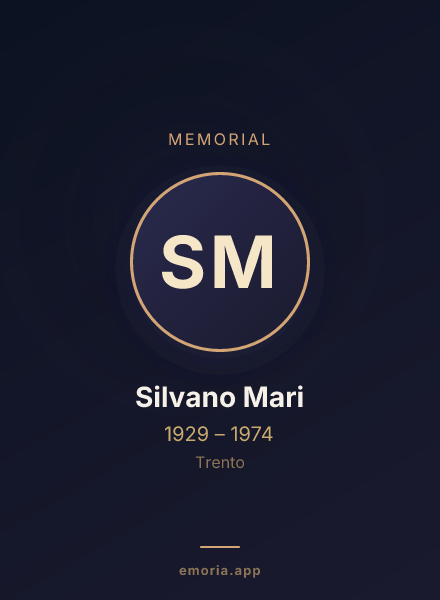Memorial portrait of Silvano Mari
