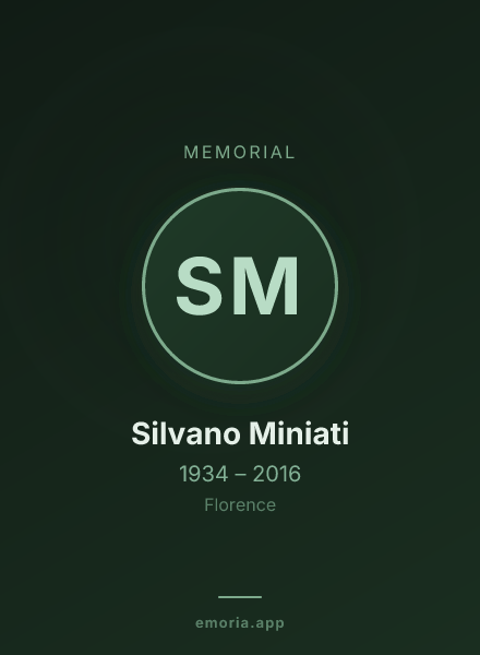 Memorial portrait of Silvano Miniati