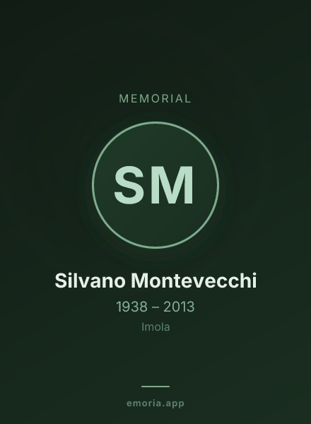 Memorial portrait of Silvano Montevecchi