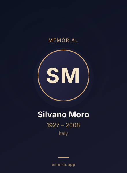 Memorial portrait of Silvano Moro