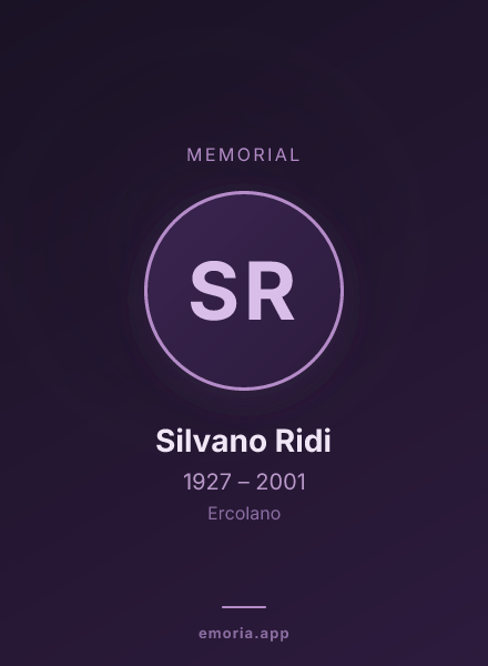 Memorial portrait of Silvano Ridi