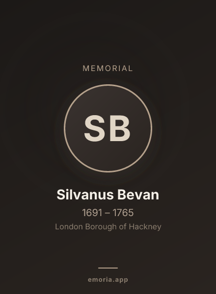 Memorial portrait of Silvanus Bevan