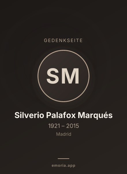 Gedenkportrait von Silverio Palafox Marqués