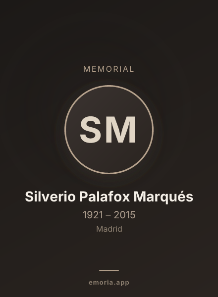 Memorial portrait of Silverio Palafox Marqués