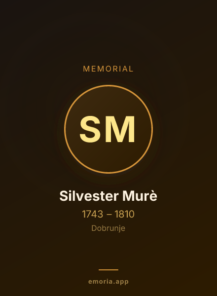 Memorial portrait of Silvester Murè