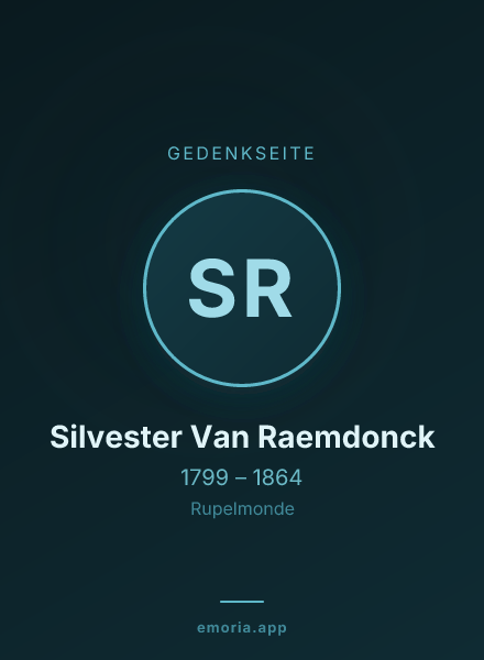 Gedenkportrait von Silvester Van Raemdonck