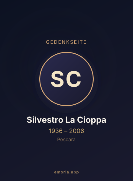 Gedenkportrait von Silvestro La Cioppa