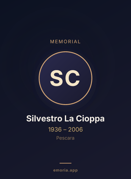 Memorial portrait of Silvestro La Cioppa