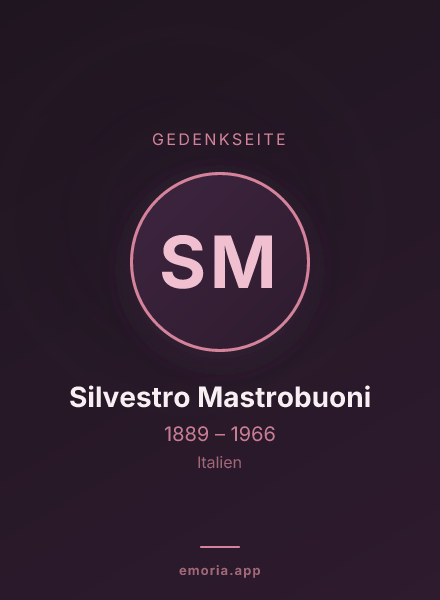 Gedenkportrait von Silvestro Mastrobuoni