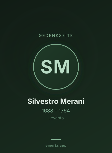 Gedenkportrait von Silvestro Merani