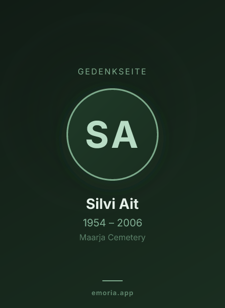 Gedenkportrait von Silvi Ait