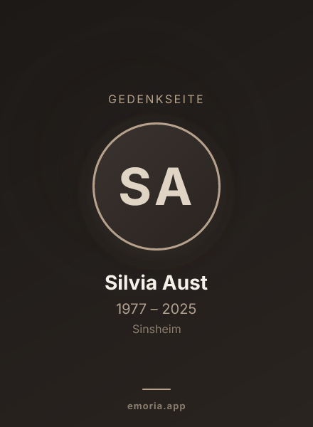 Gedenkportrait von Silvia Aust