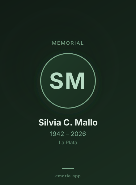 Memorial portrait of Silvia C. Mallo