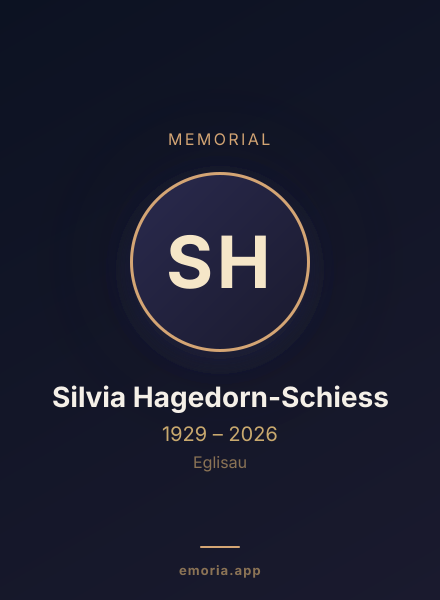Memorial portrait of Silvia Hagedorn-Schiess