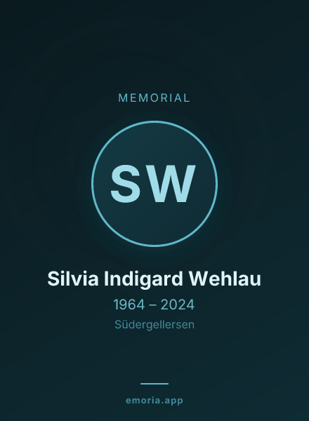 Memorial portrait of Silvia Indigard Wehlau