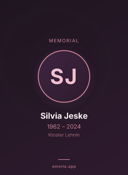 Memorial portrait of Silvia Jeske