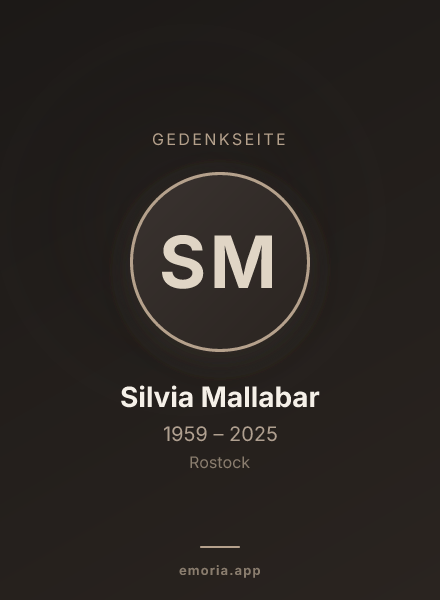 Gedenkportrait von Silvia Mallabar